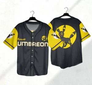 Umbreon Baseball Jersey Shirt Japanese Anime Baseball Jersey Shirt - Picture 1 of 4