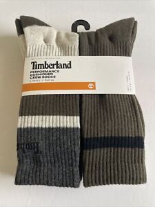 New Timberland Designer Mens  5 Pack Performance Cushion Crew Cut Socks Mixed