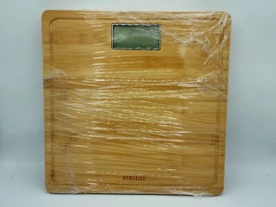 Balança de plataforma digital Homedics SC-449 em bambu natural - Imagem 1 de 4