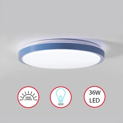 Round LED Ceiling Light Fixture Flush Mount Lighting, 6500K 30,000 Hour Lifetime - Image 1 of 4