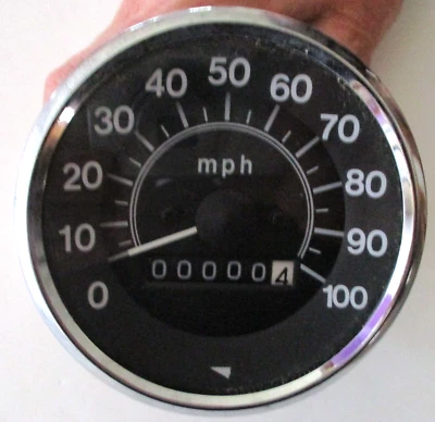 NOS VINTAGE 1976 MOTORCYCLE / SNOWMOBILE 100 MPH SPEEDOMETER ~ WE SELL NOS PARTS - Image 1 of 2