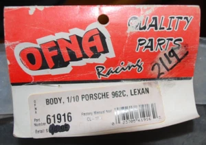 OFNA 61916 1/10 Porsche 962C Lexan Body - Vintage NEW - Picture 1 of 3