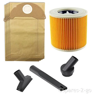 Kit de filtro de bolsas de boquilla de limpieza de mini herramientas para aspiradora en seco y húmedo Karcher A2003 - Imagen 1 de 5