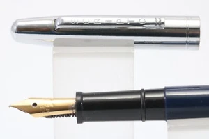 Vintage SCRIPTO Dark Blue Medium Füllfederhalter, CT (Tinte wird geliefert) - Bild 1 von 4