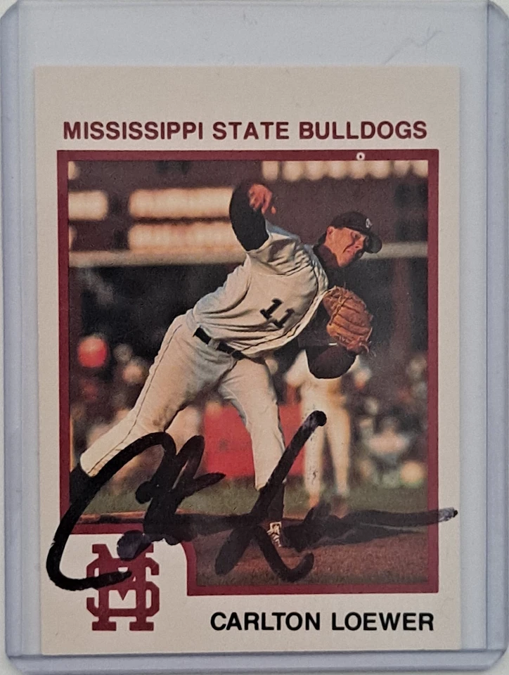Mississippi State Bulldogs Carlton Loewer Autographed 1994 MSU Baseball Card - Image 1 of 1