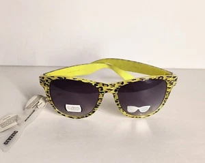 Leopard Print & Yellow Design Classic Sunglasses 100% UV Protection - Picture 1 of 4