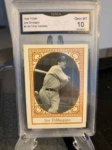 Joe DiMaggio 1980 TCMA GMA Calificado 10 Como Nuevo # 1 All Time Yankees - Imagen 1 de 2