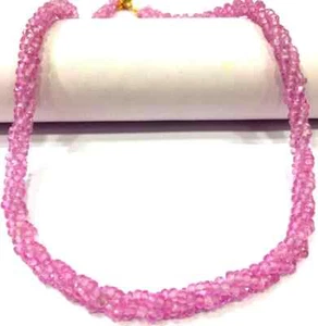 AAAA++QUALITÄT Seltene Rosa Saphir Perlen Facettiert Rondelle Twister Edelstein Perlen. - Bild 1 von 10