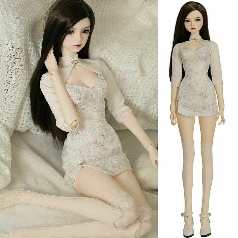 1/3 BJD Muñeca Sexy Mujeres Niña Resina Bola Ojos Articulados Maquillaje Cheongsam Vestido REGALO Foto 1 de 4