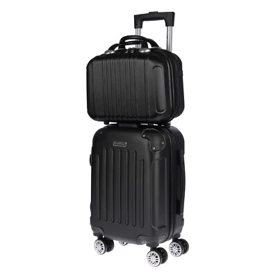 2 tlg Hartschalen Kofferset Reisekoffer Trolley Koffer TSA Kosmetiktasche Beutel - Bild 1 von 4
