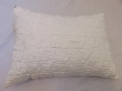 Vera Wang White Geometric Squares Basketweave Deco pillow NWT - Image 1 of 4