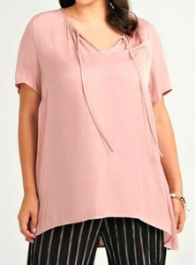TS TAKING SHAPE plus size XL / 24 Heart And Soul Top silky hi-lo NWT rrp$120! - Picture 1 of 2