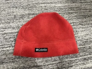 Columbia Fleece Beanie Hat Youth Kids Youth Extra Large Red Logo Winter - Picture 1 of 5
