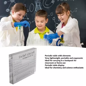 Periodensystem mit echten Elementen innen klar Acryl echtes chemisches Element - Bild 1 von 22