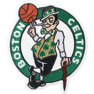 Boston Celtics offizielles NBA Emblem Aufnäher Runde Rückwurf Trikot neues Logo - Bild 1 von 1
