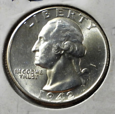 1942-D Washington Silver Quarter in Brilliant Uncirculated Condition    (928)