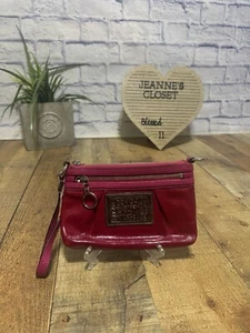Rare COACH Poppy Wristlet in Hot Pink/Magenta  2009 Coach Poppy Collection - Picture 1 of 14