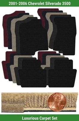 Juego de alfombrillas de lujo personalizadas para Chevrolet Silverado 3500 01-06 (4 piezas) #ALG Foto 1 de 4