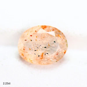 2.23Ct Exceptional Oval 10 X 8 mm Ultra Rare Natural Red Dot Andesine Sunstone - Picture 1 of 5