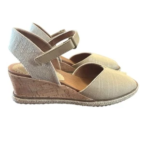 Bare Traps Odetta Espadrille Keilsandale neutral Tweed Canvas Größe 10 - Bild 1 von 10