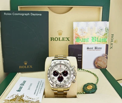 ROLEX White Gold Daytona Panda Dial Red Hands Model 116509 SANT BLANC - Image 1 of 4