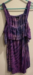 Torrid Women’s Plus Size 1X (1) Multicolor Strappy Off Shoulder Shirt W/ Ruffle - Picture 1 of 4