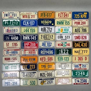 50 Vintage United States Bicycle License Plates 5x2" COMPLETE Collection Cereal - Picture 1 of 10