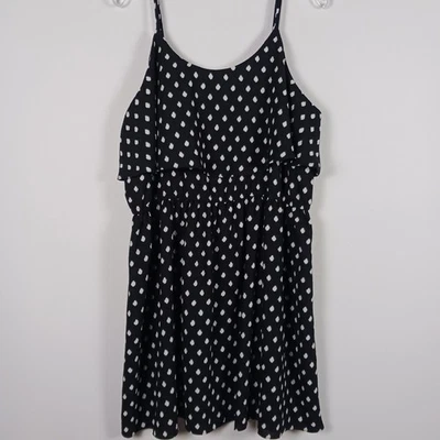 Elle Black And White Sleeveless Swing Dress XL - Image 1 of 4