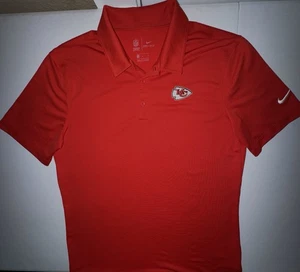 Kansas City Chiefs Nike Dri-Fit Polo Shirt Men’s Medium Embroidered Logo Red NFL - Picture 1 of 8