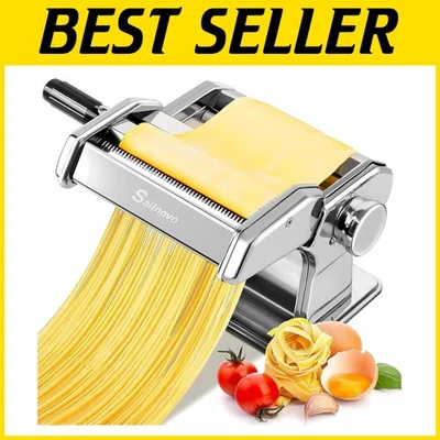 Silver Pasta Maker Machine - Perfect for Various Pastas - Image 1 of 4