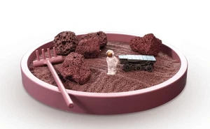 Mars Landing Zen Garden Japanese Decor- Zen Sand Garden for Desk- Drift sands... - Picture 1 of 7
