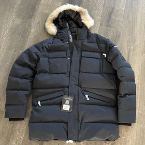 PAJAR HAMILTON MEN'S QUILTED PARKA W/FAUX FUR TRIM NWT $699 XL - Picture 1 of 10