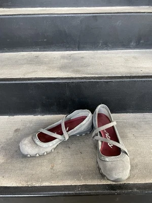 Zapatos de motociclista Skechers negros plateados Mary Janes para mujer talla 7,5 correa 48951 Foto 1 de 4