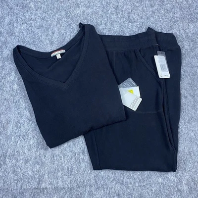 PJ Salvage Women's Lounge Set Black Pajamas Soft Rayon 2 Peice Size Large NWT - Image 1 of 4