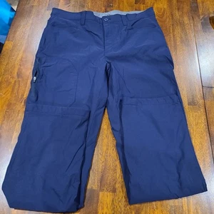 Eddie Bauer Hose Fleece gefüttert Tech Herren Größe 36x32 dunkelblau Winter Stretch - Bild 1 von 10