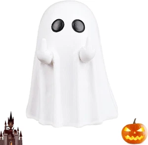 Estatua Fantasma Halloween Dedo Fantasma Resina Decoracion Escritorio Hogar - Picture 1 of 12