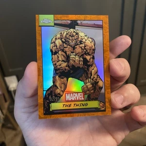 2024 Topps Chrome Marvel THE THING Orange Refractor /25 - Picture 1 of 3