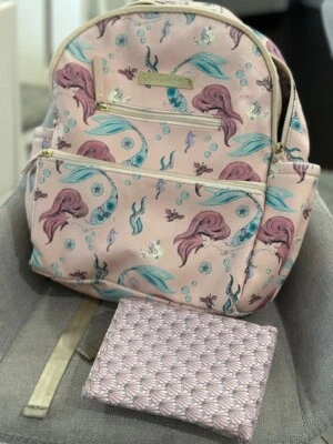 Petunia Pickle Bottom Little Mermaid Ariel Backpack Diaper Bag Disney Pad Pink - Image 1 of 4