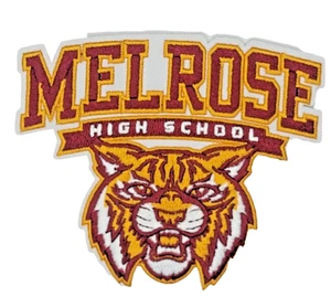 Melrose High School Team Logo Embroidered 3in Iron / Sew-On Patch - Picture 1 of 3