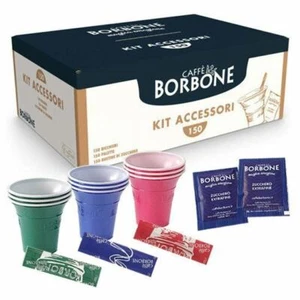 KIT ACCESSORI BORBONE ORIGINALE 150 BICCHIERI CAFFE 150 PALETTE 150 ZUCCHERO - Imagen 1 de 3