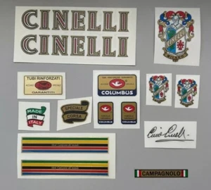 Cinelli* 70's full set decals stikers. Signature of Cino Cinelli is included - Picture 1 of 4