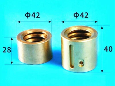 2pc Milling Machine Part Landscape Screw Nut Y Axis Mobile Copper CNC Mill X6325 - Image 1 of 4