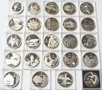 Silber - Gedenkmünzen Olympia 2016 Rio 24 Münzen Silbermünzen 603 g PP