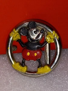 MICKEY MOUSE Hebilla de Cinturón WALT DISNEY PRODUCTIONS De Colección Años 70 Metal Juventud - Imagen 1 de 12