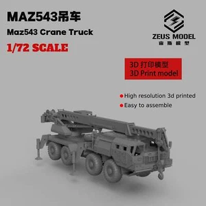 Kit modelo grúa militar rusa MAZ-543 impresa en 3D 1/72/87/144 sin pintar - Imagen 1 de 2