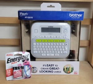NEW SEALED Brother PTD210 P-Touch Easy Compact TZe Tape Label Maker /w BATTERIES - Picture 1 of 6