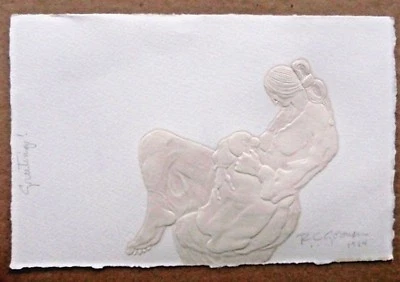 RC Gorman - Papel Fundido "Enfermería Infantil" Artista Firmado y fechado 1984 Foto 1 de 4