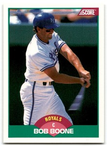 1989 Score Rookie & Traded Bob Boone Kansas City Royals #74T