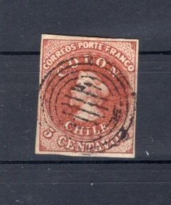 CHILE 1854 Desmadryl Sc.3 4 márgenes SIN DEFECTOS VIII - Imagen 1 de 1