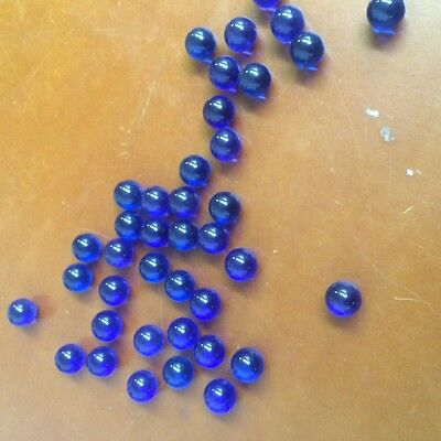 Sapphire Blue Acrylic Spheres Plastic Balls 1/2  Diameter - 10 Pieces Per Bag • 9.91£